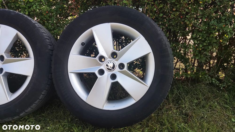 Felgi aluminiowe 16” Skoda Octavia 5E0601025H 5x112 alufelgi + opony Continental 6 mm, koła - 2