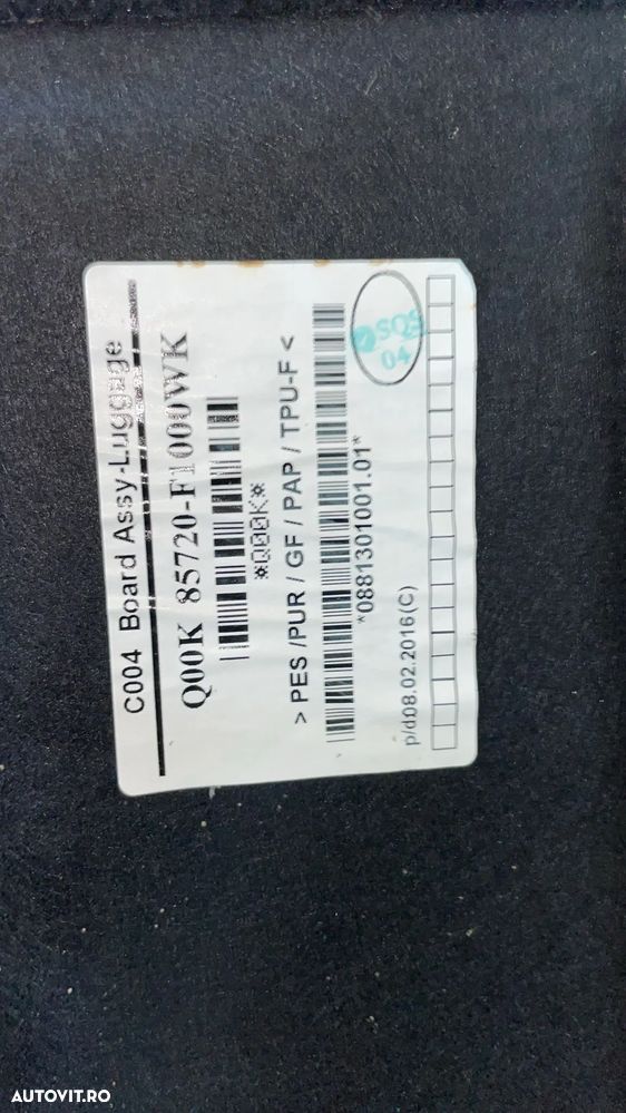 Mocheta portbagaj Kia Sportage 2016 > 2022 85720F1000WK - 2