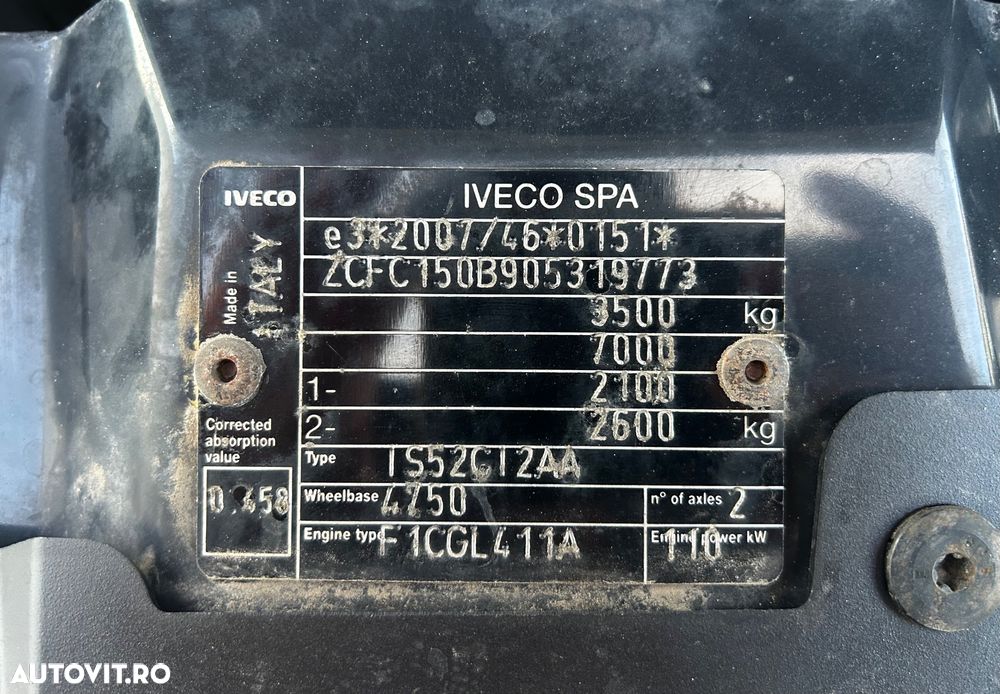 Iveco Daily 3.0 D Platforma 5.4 m AXA DUBLA SPATE - 29