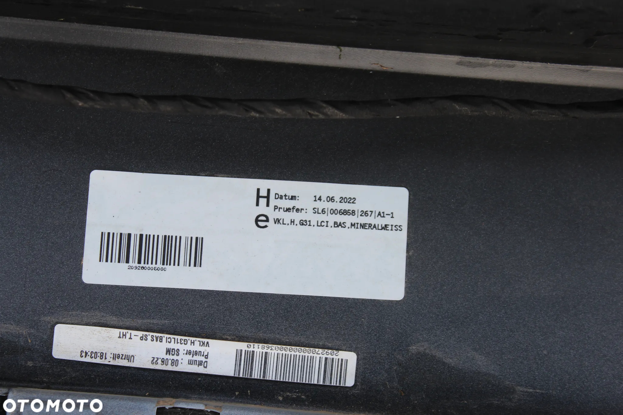 TYLNY ZDERZAK 6 x PDC BMW G31 LCI MINERALWEISS A96 2022 - 19