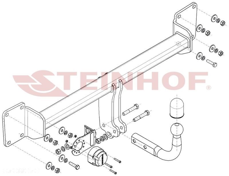 Hak Holowniczy + MODUŁ 7PIN do Volvo V60 II Kombi od 2018 - 2