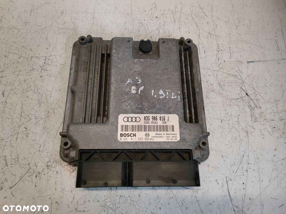 AUDI A3 8P 1.9 TDI 3-DRZWI 03- STEROWNIK SILNIKA KOMPUTER 03G906016J - 2