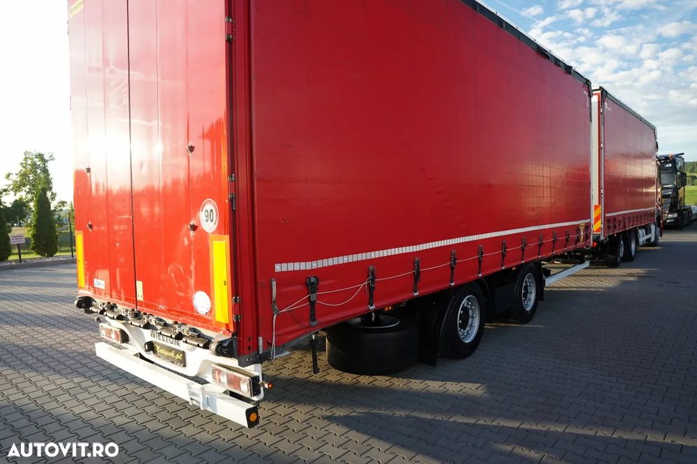Mercedes-Benz ACTROS 2545 / ANSAMBLU TANDEM - 120 M³ / ÎNCĂRCARE PRIN TRECERE (DRIVE-THROUGH) / PRELATĂ CULISANTĂ / MEGA / 7,4 M + 8,1 M / PLAFON RIDICABIL / PRELATĂ RANFORSATĂ / WIELTON - 13
