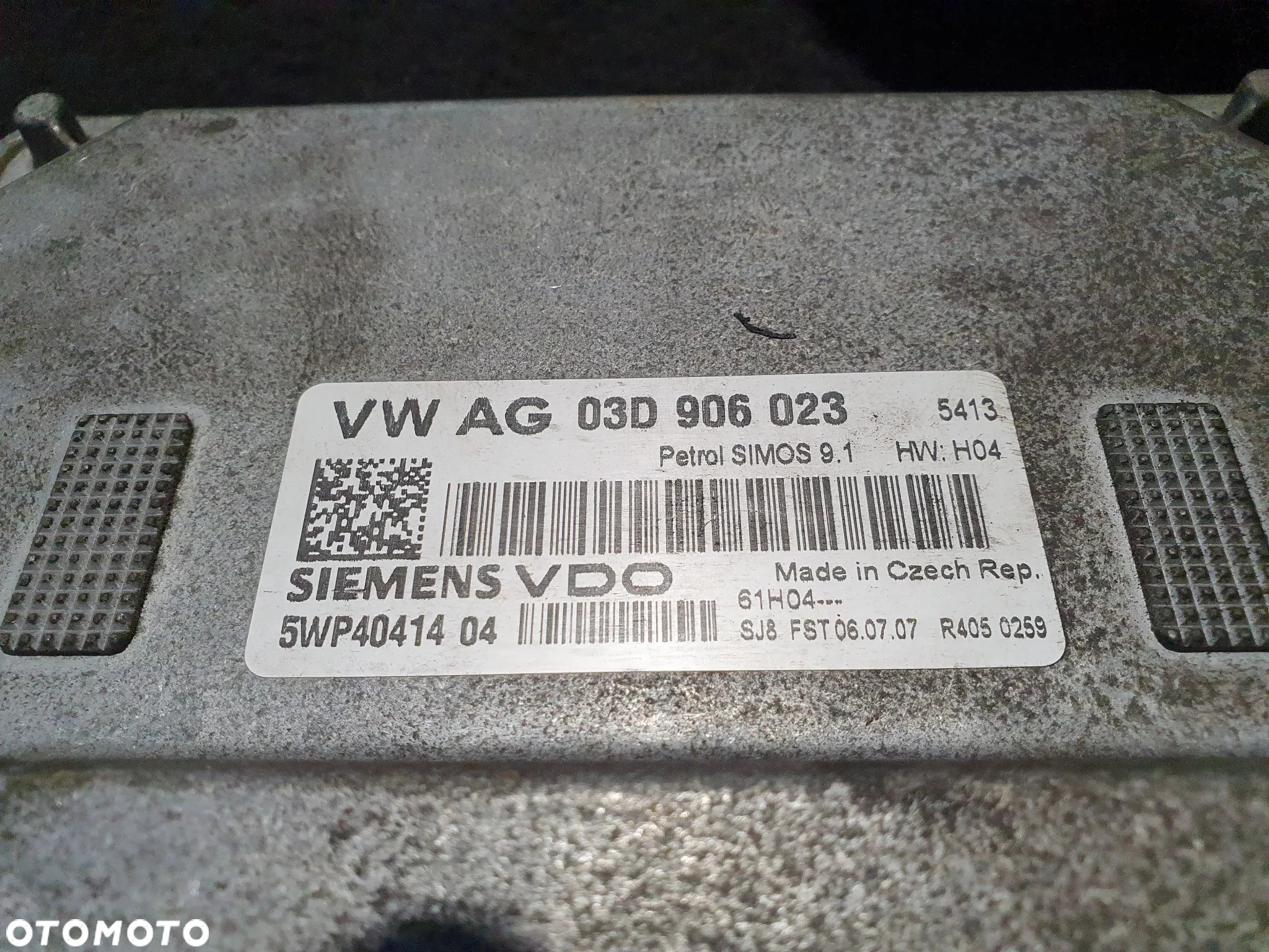 VW POLO IV 9N LIFT 1.2 6V BBM ZESTAW STARTOWY KOMPUTER STEROWNIK 03D906023 5WP40414 STACYJKA 4B0905851Q KLUCZ ZEGARY PRĘDKOŚCIOMIERZ 6Q0920804 - 3