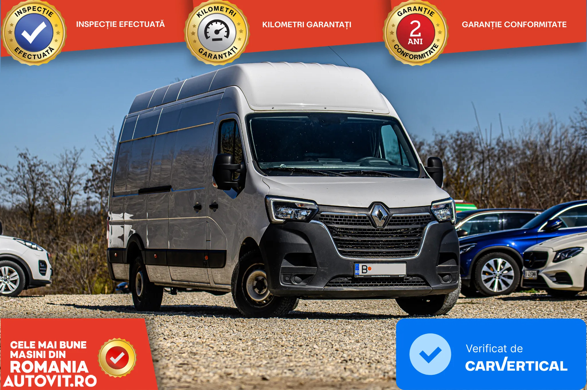 Renault Master L4H3 - Duba/Furgon - WEBASTO, STATIE RADIO, CABINA DE DORMIT, DRAPERII. - 2
