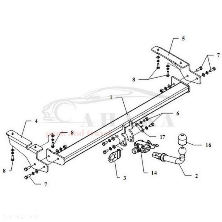 Hak Holowniczy Automat Do Citroen C5 I Sedan, Hatchback 2001-2004 - 3