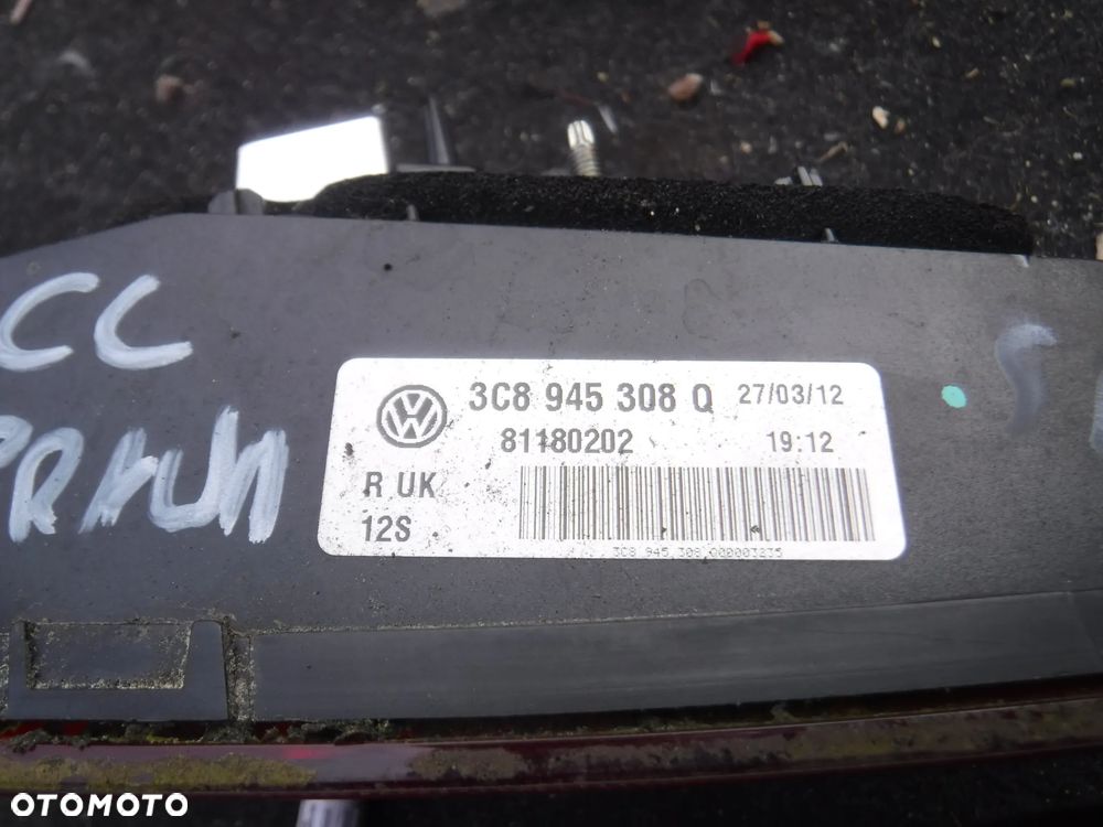 VW  CC 12-16 passat cc lift lampa tyl led prawa lewa w klape 3C8945308Q 3C8945307Q - 9