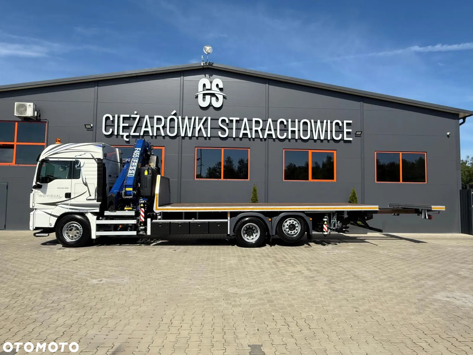 MAN TGS TGX 26.400 // E6 // 6x2 // platforma + FASSI F455RA.2.25 // Do przewozu kontenerów dzwig żuraw HDS kran crane laweta - 19