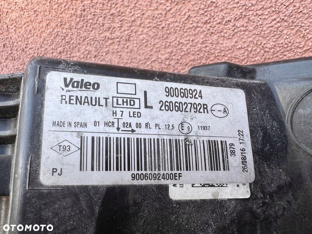 Lampa przednia RENAULT MEGANE IV ZWYKŁE LED KOMPLET EUROPA ORYGINALNE VALEO - 7