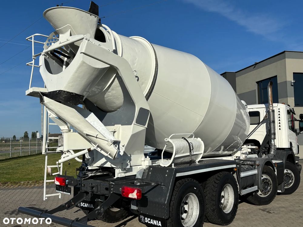 Scania P 410 8x4 betonomieszarka, gruszka , SCHWING STETTER AM 9 , 9m3 , nowe opony , - 35