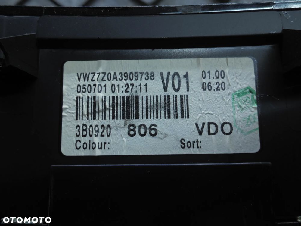ZEGARY LICZNIK VW PASSAT B5 FL 1.8T 3B0920806 EUROPA + WTYCZKI INSTALACJA - 3