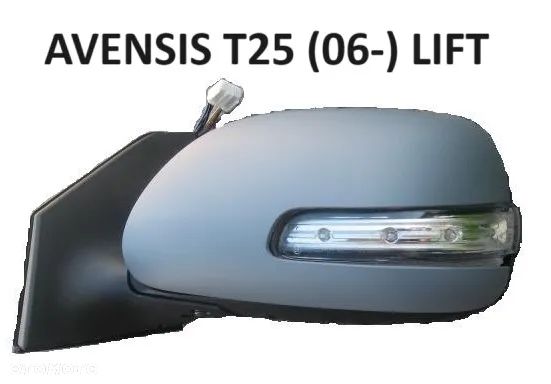 TOYOTA AVENSIS T25, T27, T29 LUSTERKO ELEKTRYCZNE DOWOLNY KOLOR PRAWE, LEWE - 4