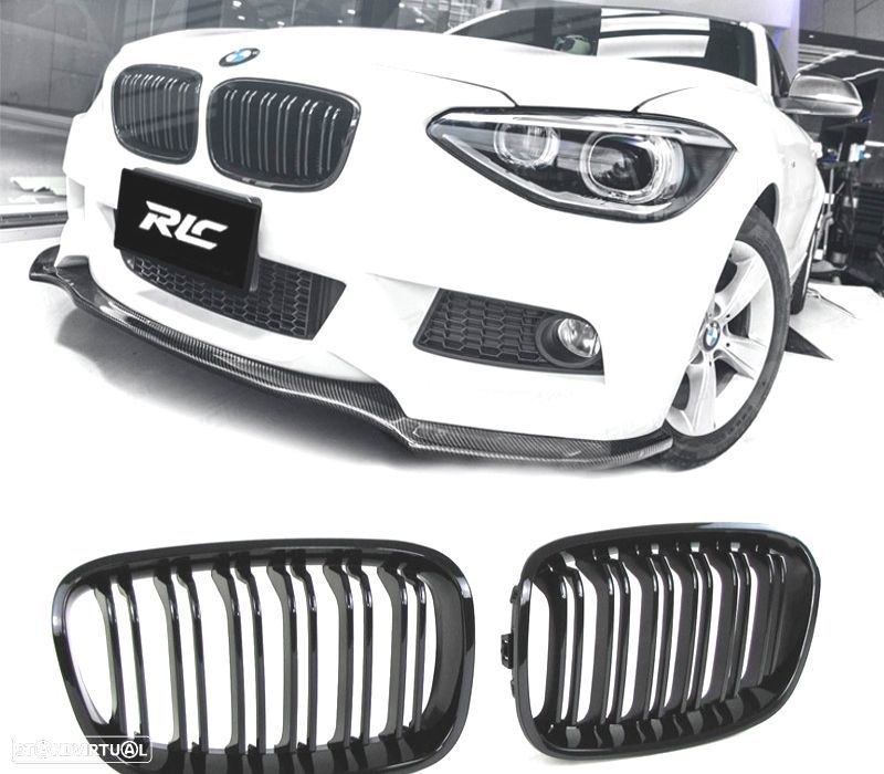 GRELHAS BMW F20 F21 PRE-LCI 11-15 PRETO BRILHANTE LOOK M1 - 1