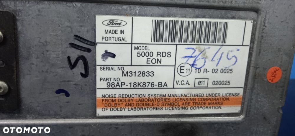 Radio Ford 98AP18K876 - 3