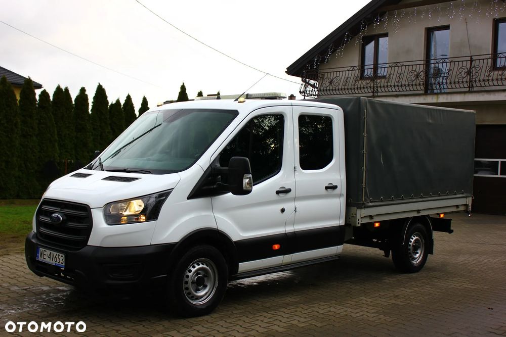 Ford TRANSIT BRYGADÓWKA 2.0 TDCI 130KM 7 OSÓB PAKA PLANDEKA OŚWIETLENIE ROBOCZE - 1