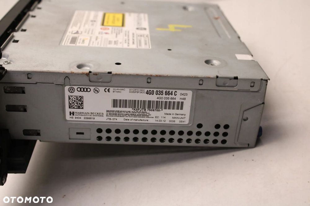 AUDI A7 C7 4G 10R- RADIO RADIOODTWARZACZ NAWIGACJA HARMAN MMI3G 4G0035664C - 6