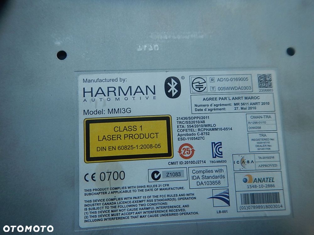 czytnik nawigacji multimedia mmi audi a4 b8 avant lift 8r1035652d - 4