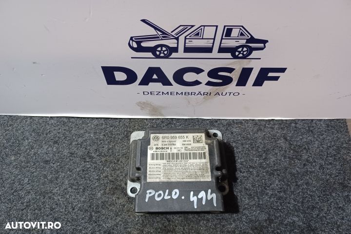 Calculator airbag 6R0959655K Volkswagen VW Polo 5 6R [2009 - 2015] Ha - 1