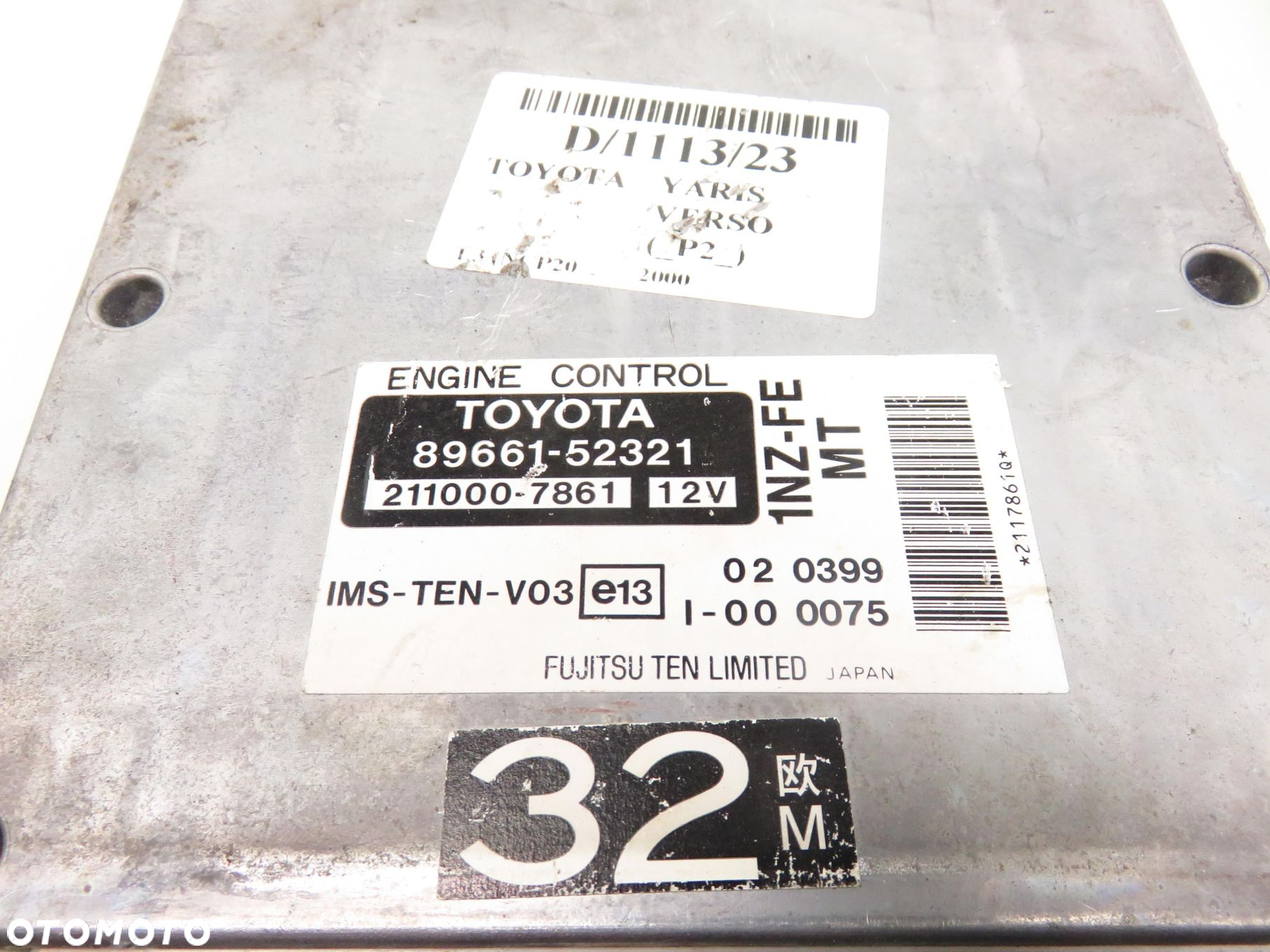 STEROWNIK TOYOTA YARIS VERSO 1.3 8966152321 - 3