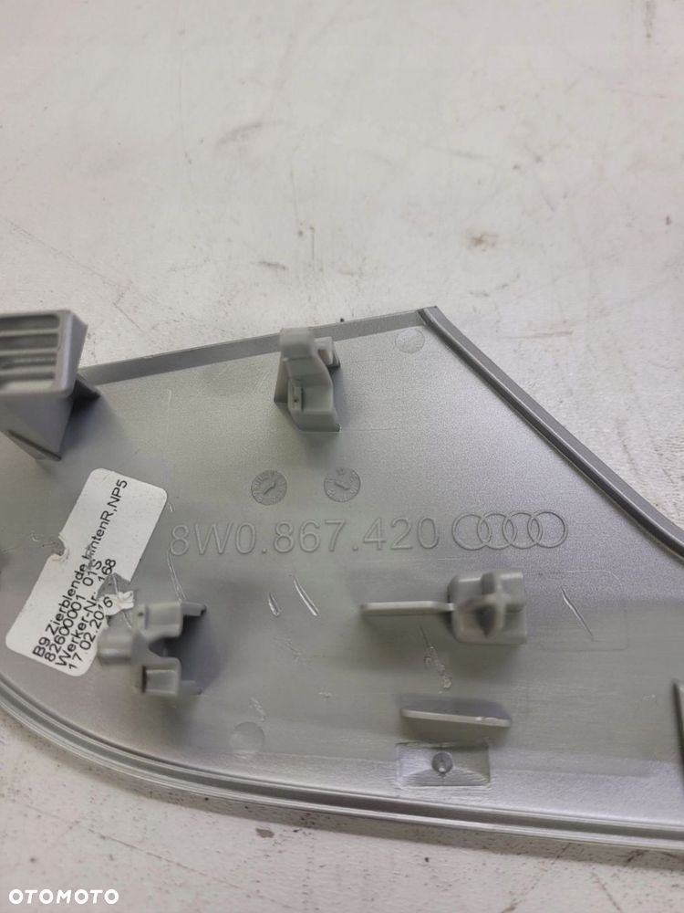 DEKOR LISTWA DRZWI PRAWY TYŁ AUDI A4 B9 8W0867420 - 5