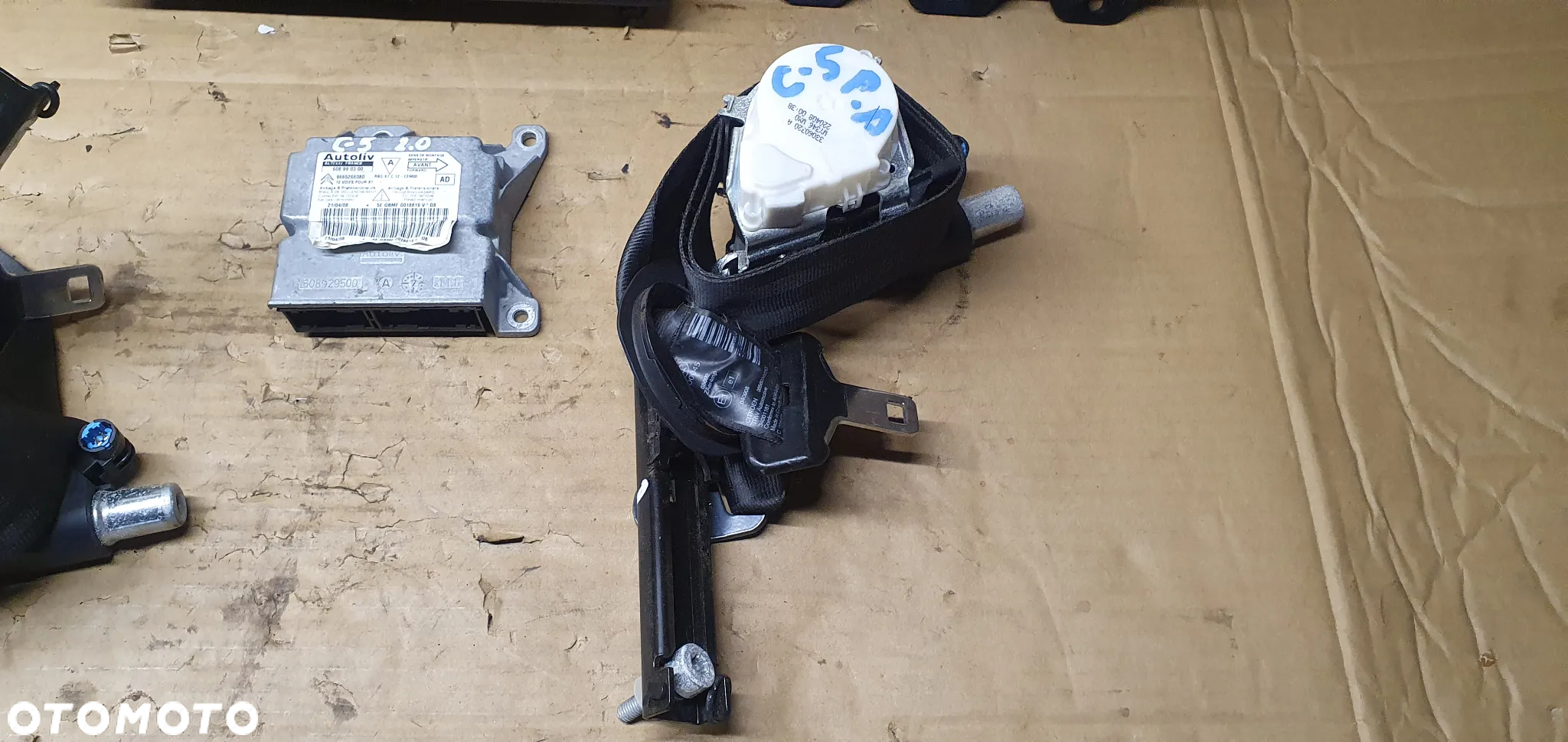 Konsola poduszki pasy AIRBAG  sensor zestaw naprawczy Citroen C5 III - 7