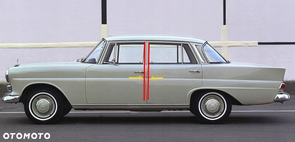 USZCZELKA USZCZELKI SLUPEK MERCEDES W110 W111 - 2