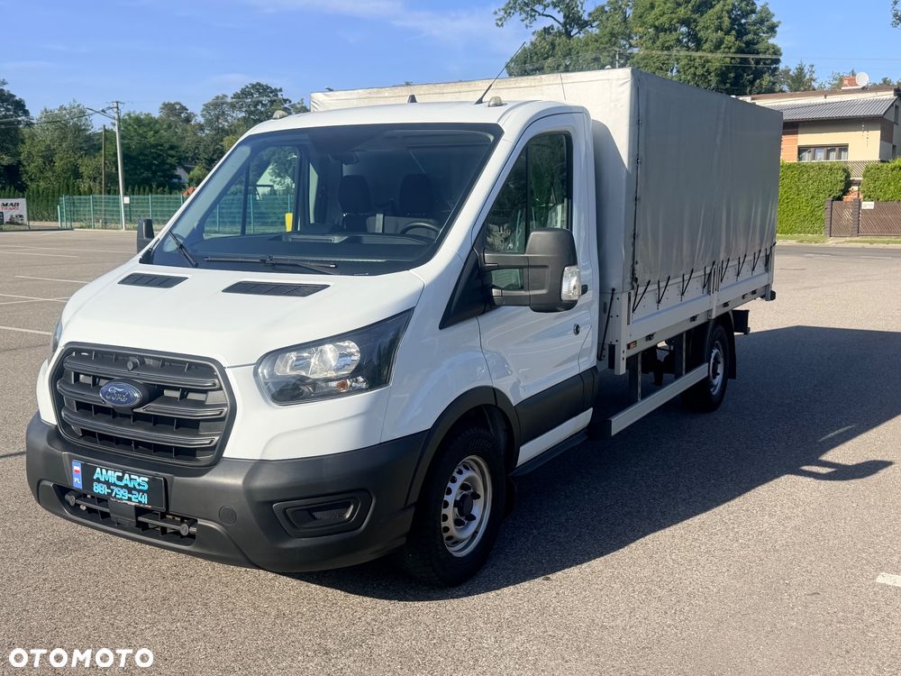 Ford FORD TRANSIT 350 PLANDEKA L3 2.0 DIESEL 170 KM • 2021 • 89 827 KM • ŁADOWNOŚĆ 1375 KG • FV 23% • SALON POLSKA • SERWIS ASO • PEŁNA EKSPERTYZA • GWARANCJA - 13