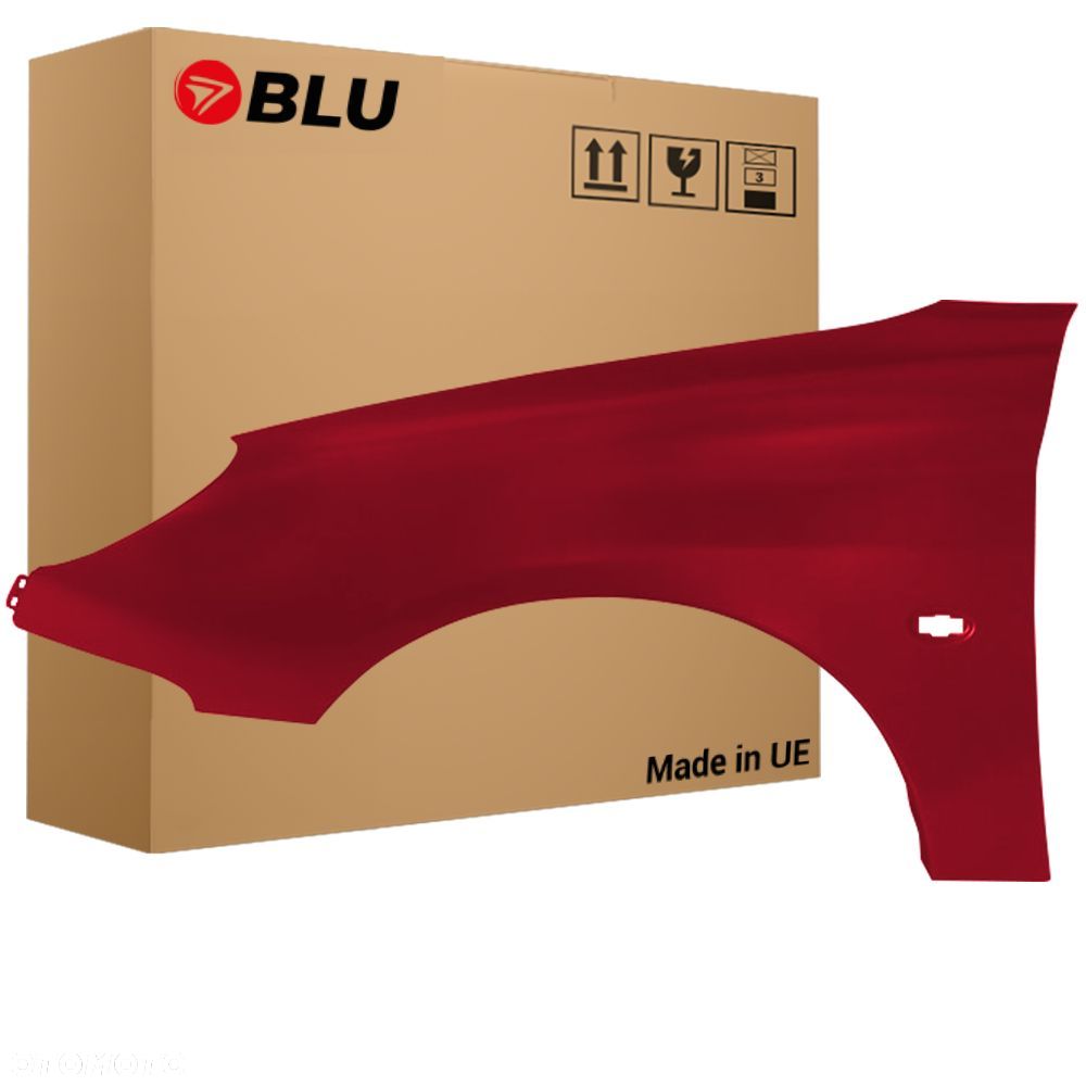 BLU Błotnik PEUGEOT 206 CC EJX Lewy Przód Czerwony 1998-2009 RougeFurio - 1