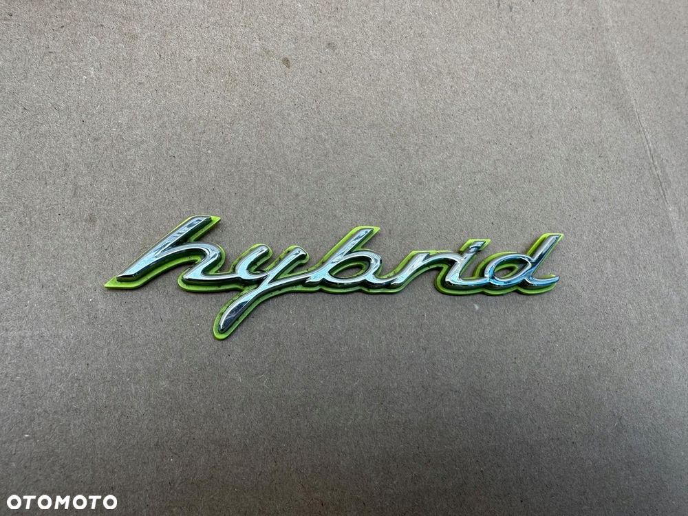 porsche hybrid kolor silver-green emblemat znaczek oryginał - 2
