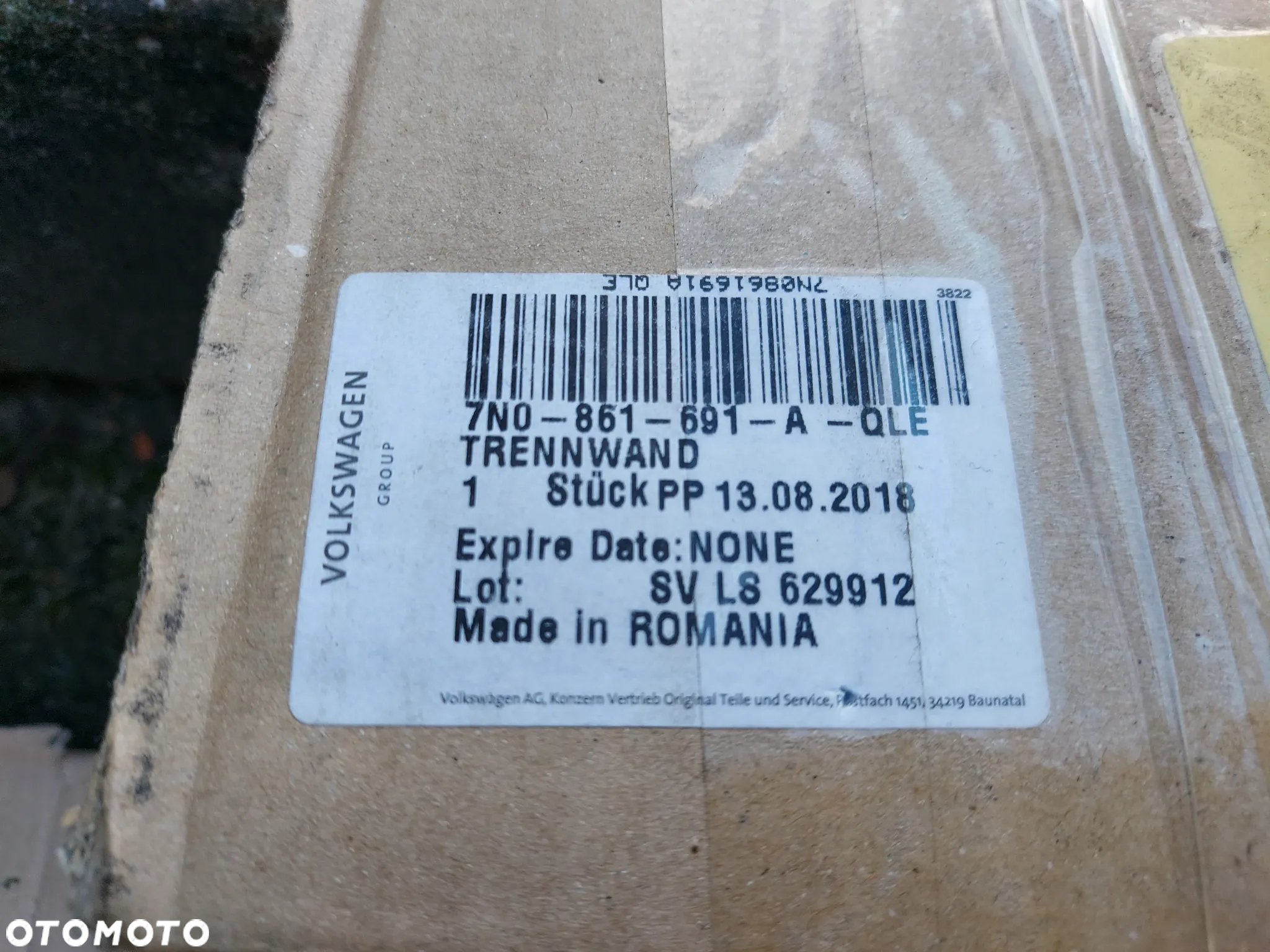 VW Sharan Seat Alhambra II 7N 10-20 Siatka Roleta Bagażnika ORYGINAŁ NOWA - 2