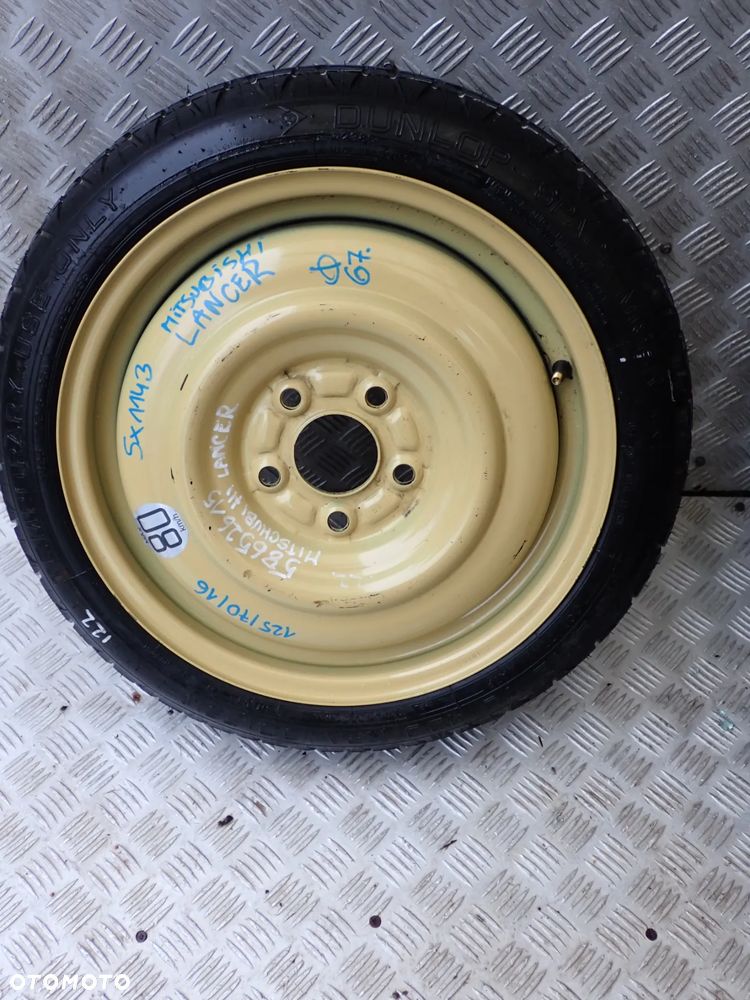 KOŁO ZAPASOWE DOJAZDOWE MITSUBISHI LANCER  125/70/16  5X114,3  PIASTA 67 - 1