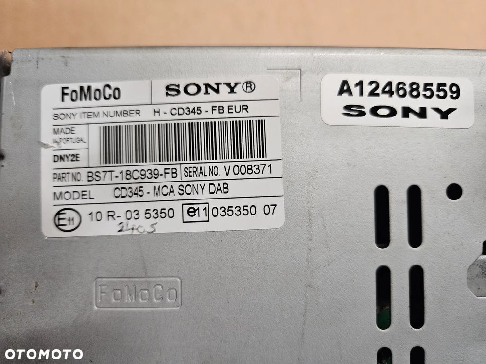 Ford S-Max Galaxy MK3 Mondeo MK4 radio Sony CD345 BS7T-18C939-FB - 3
