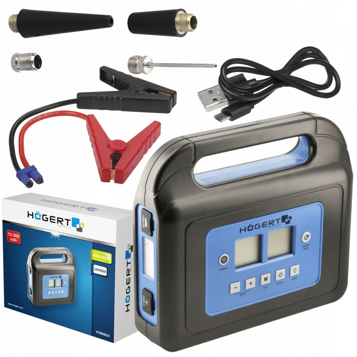 HOEGERT STARTER URZĄDZENIE ROZRUCHOWE 400A KOMPRESOR POWERBANK HT8G624 - 15