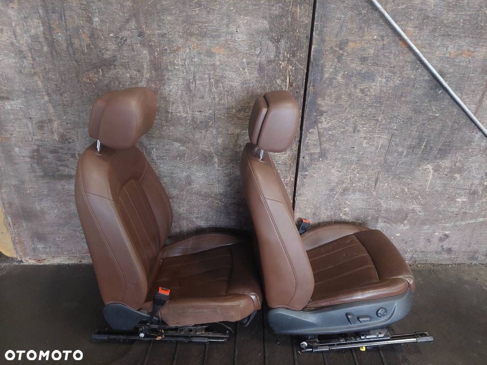 FOTEL FOTELE KOMPLET BOCZKI DEKORY SKÓRA BRĄZ PAMIĘĆ AUDI A7 4G - 13