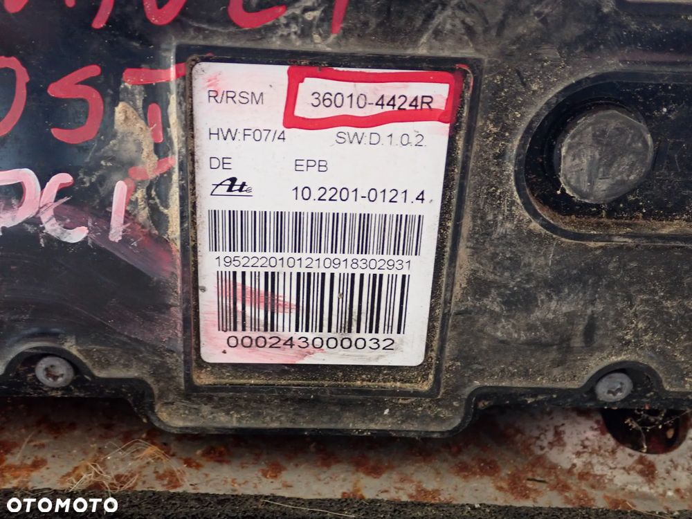 RENAULT KOLEOS STEROWNIK HAMULCA RĘCZNEGO 360104424R - 2