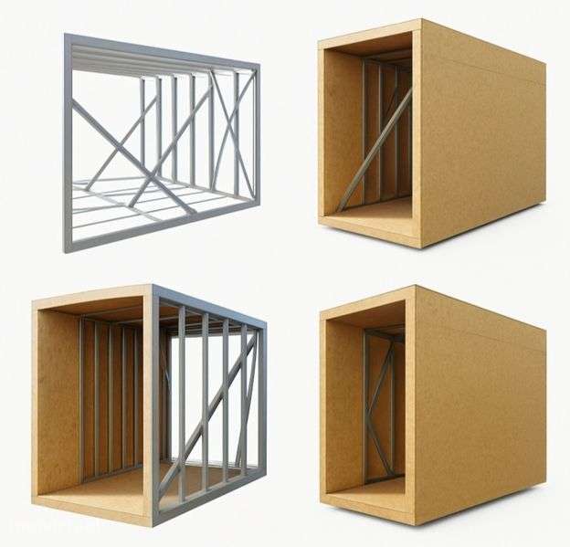 Módular em LSF 13 m² – Estrutura + OSB - Grande imagem: 2/12