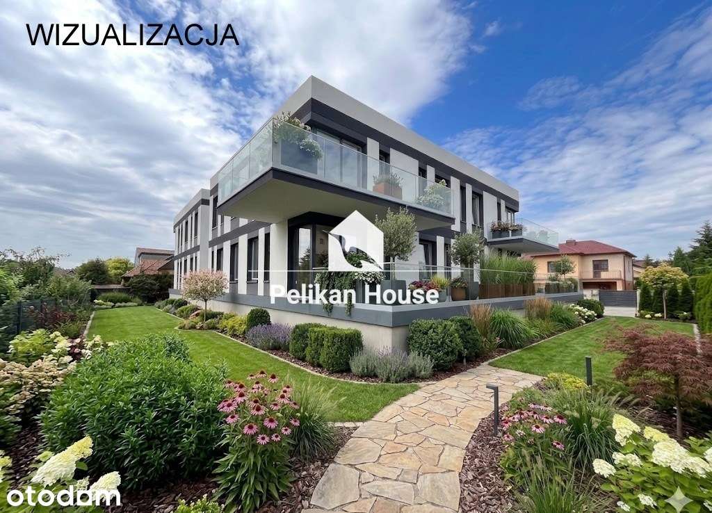 Nowoczesny apartament z tarasem 22m2 i ogródkiem.