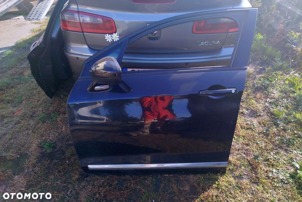 drzwi przód lewe kompletne CZARNE kod KTVD do Citroen C5 III 08- Kombi X7, kompletne jak na aucie -szyba -listwy -zamki -klamki -podnośnik szyby elektr. -tapicerka -lusterko i inne - 1