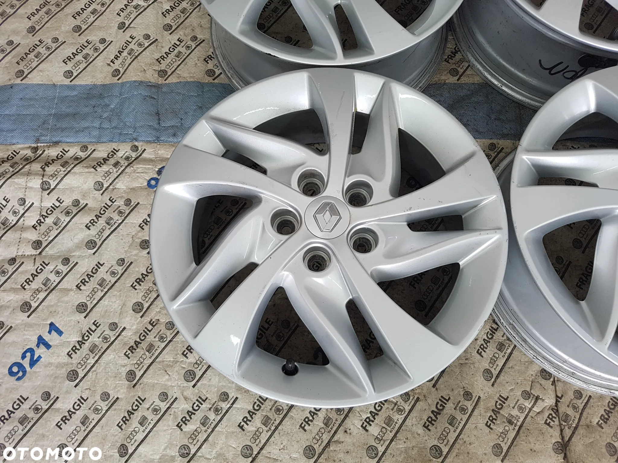 FELGI ALUMINIOWE  RENAULT KANGO II 5X108 6JX16 ET44 CZUJNIKI TMPS - 5