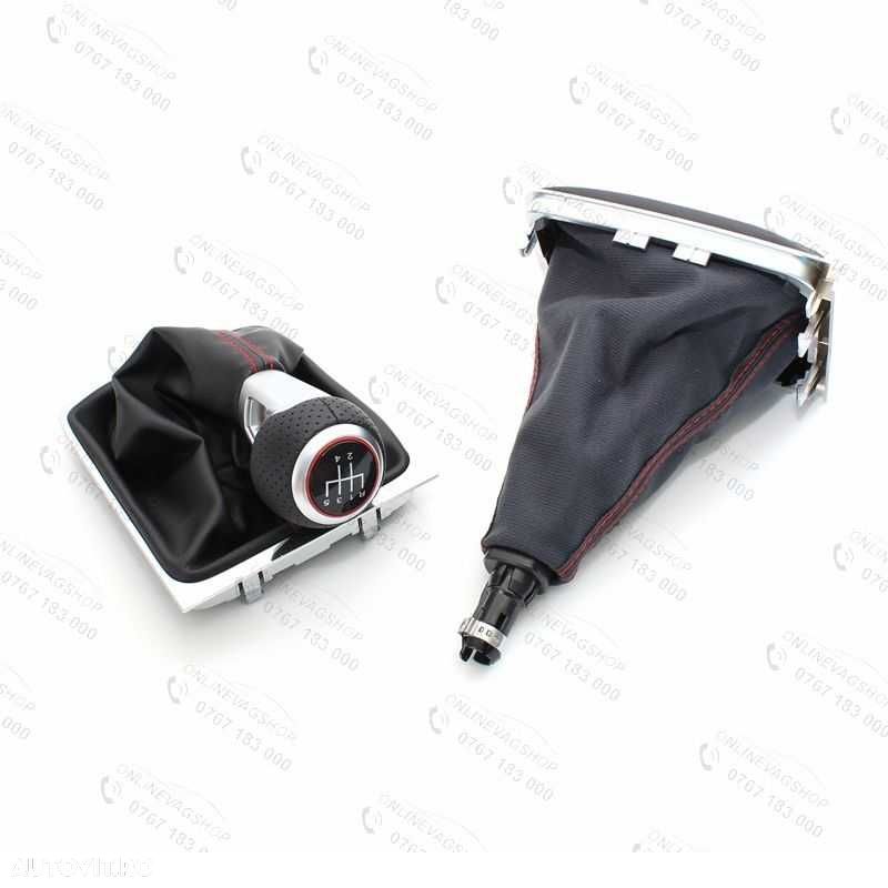 Nuca piele Passat B6,CC,3C,B7 in 5 sau 6 viteze cu manson schimbator - 6