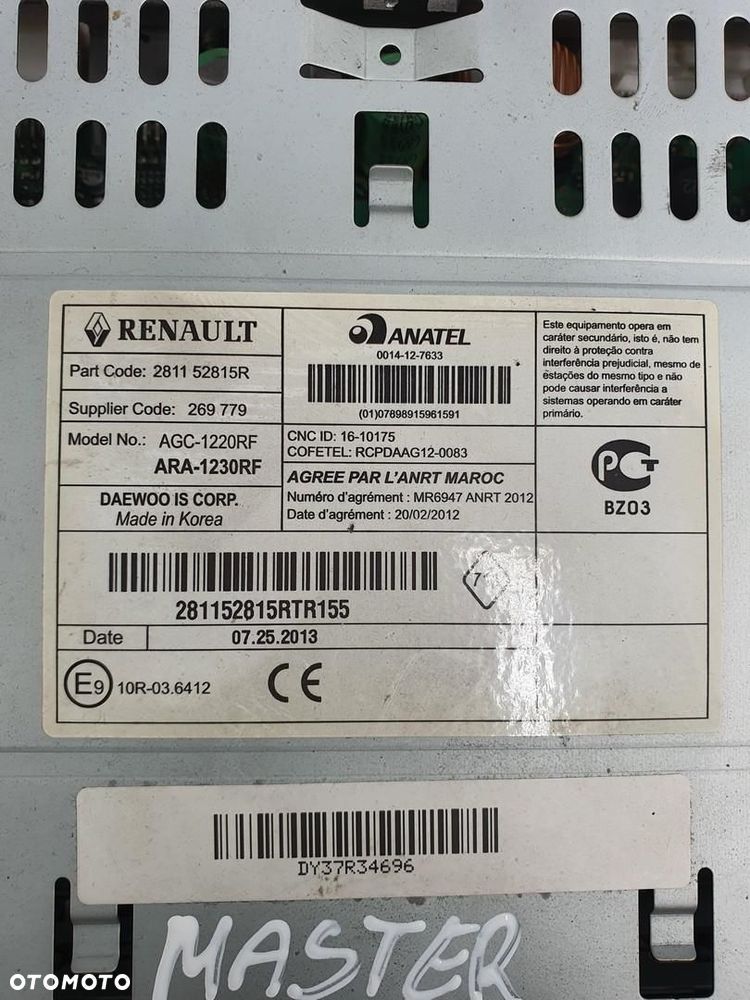 RADIO SAMOCHODOWE RENAULT MASTER III 281152815R - 3