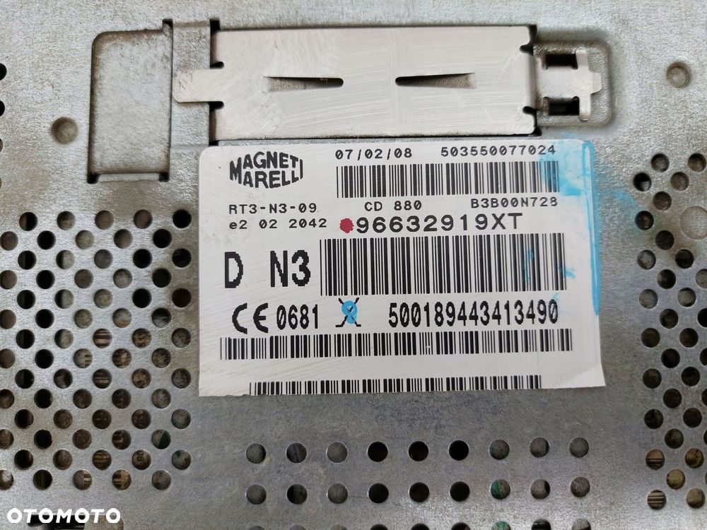 Radio ZMIENIARKA Citroen C3 I 2005-2009 R FL 96633220XT 96632919XT - 7