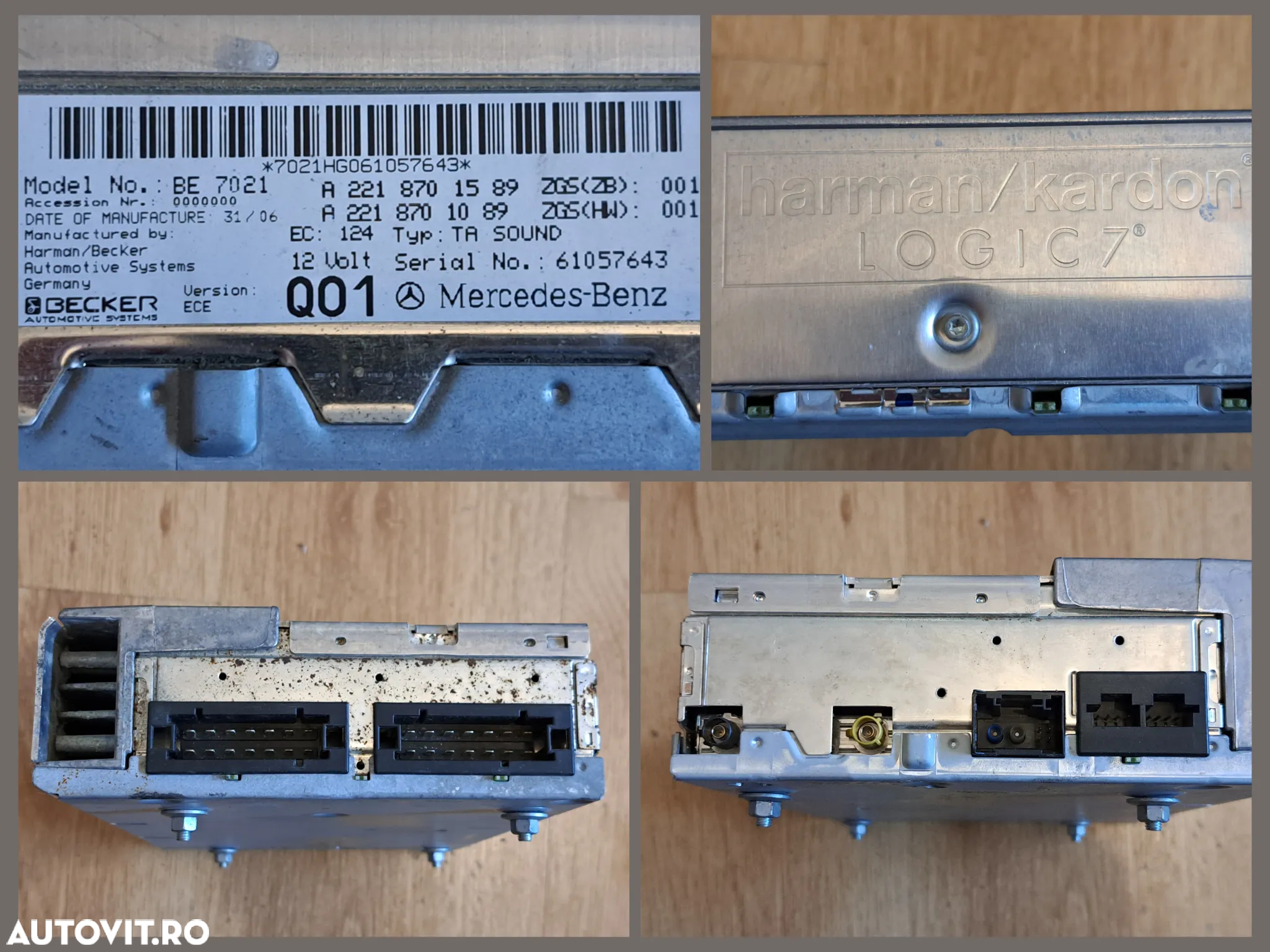 Amplificator audio Harman Kardon Logic 7 Calculator SAM motor Modul unitate control usa dr fata Mercedes W221 W216 W176 W246 - 3