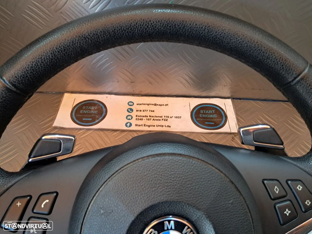 Volante com patilhas BMW serie 5 E60 E61 chave de cartão - 7