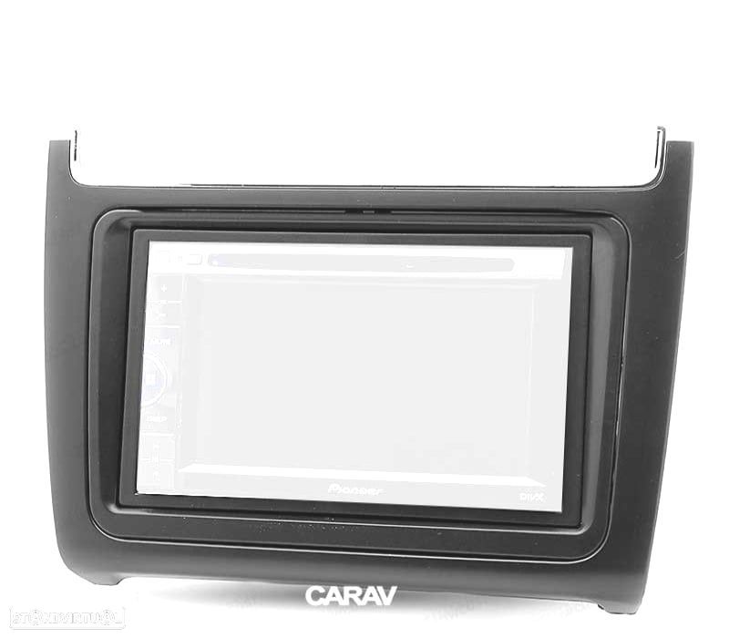 MOLDURA ADAPTADOR PRETO PARA RADIO 2-DIN PARA VOLKSWAGEN VW POLO 14+ - 1