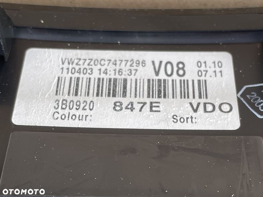 3B0920847E Licznik zegary automat diesel volkswagen passat b5 fl - 3
