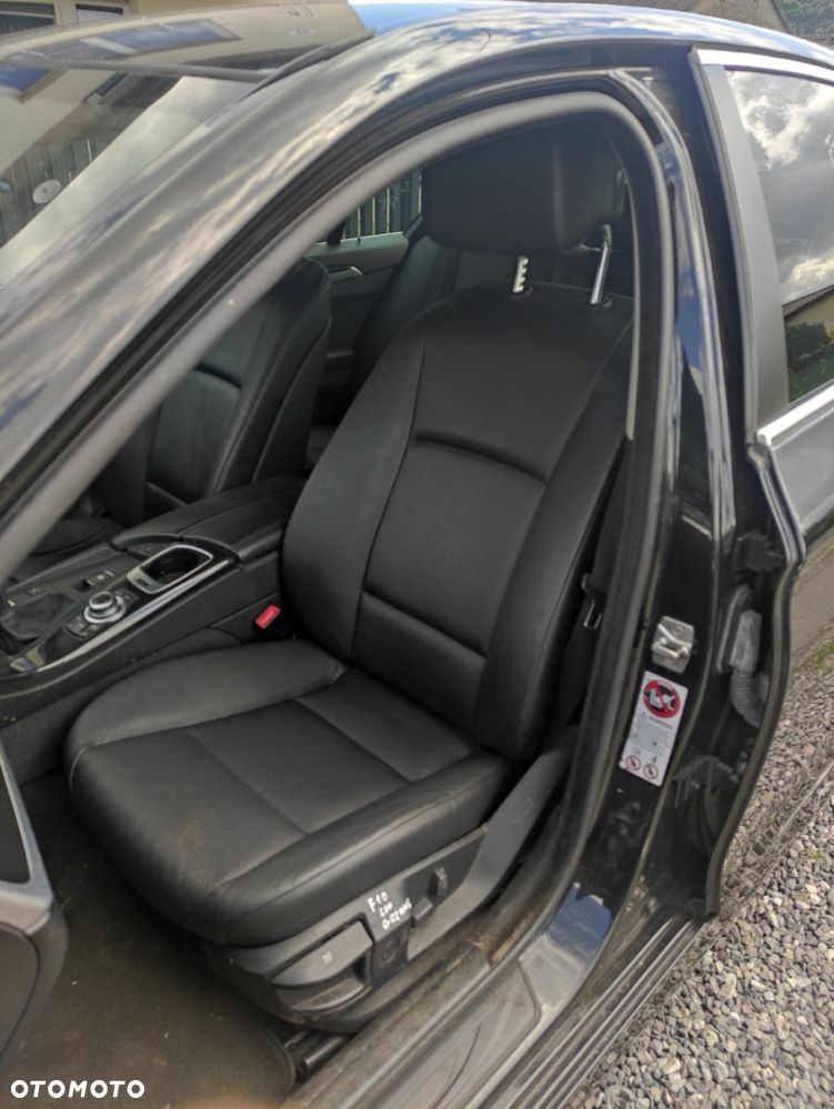 FOTEL LEWY PRZÓD PRZEDNI BMW F10 CZARNA SKÓRA GRZANY C20 - 1