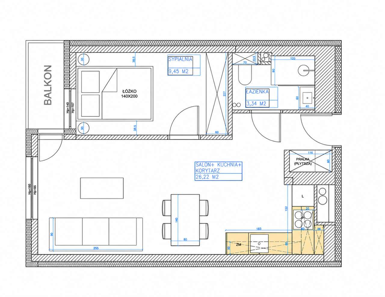 Eleganckie 2-pokojowe mieszkanie |40,3 m²| Muranów |ul. Wałowa (+ENG)