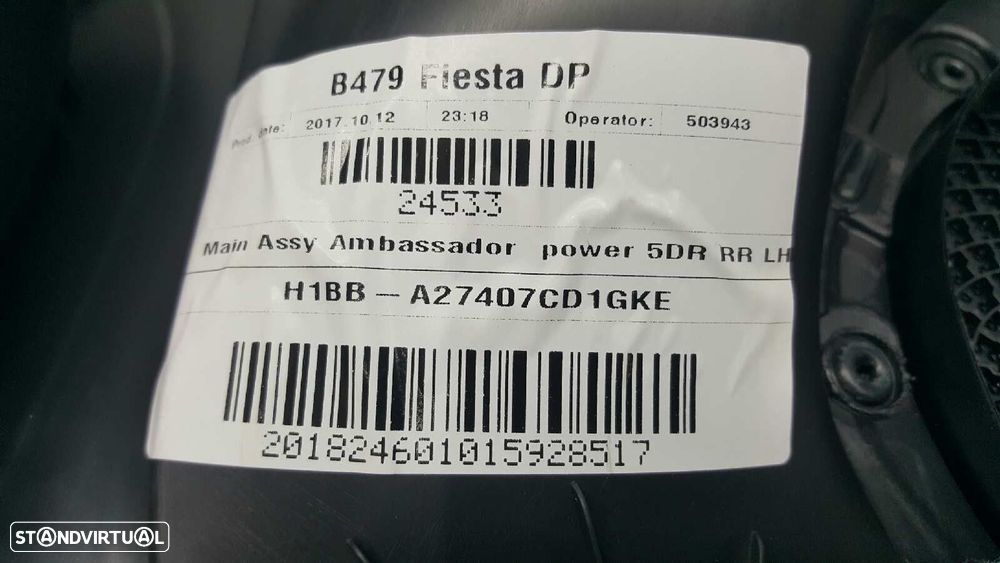 FORRA DA PORTA TRASEIRA ESQUERDA FORD FIESTA (CE1) TITANIUM - 3