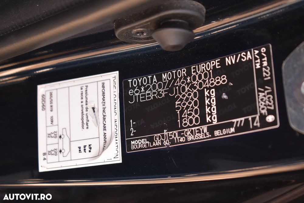Toyota Land Cruiser 2.8l D-4D 204 CP A/T 7 locuri Luxury AVS Black - 35